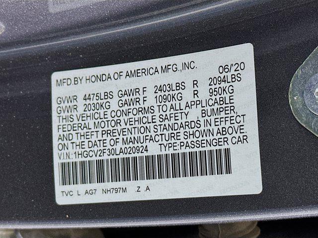 used 2020 Honda Accord car, priced at $20,599