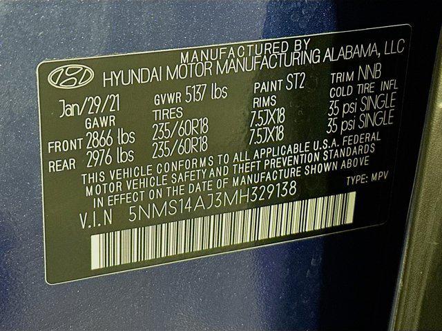 used 2021 Hyundai Santa Fe car, priced at $16,996