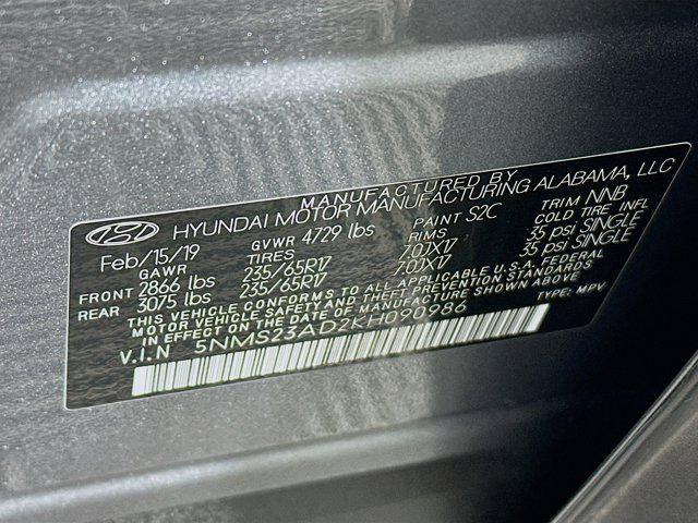 used 2019 Hyundai Santa Fe car, priced at $11,997