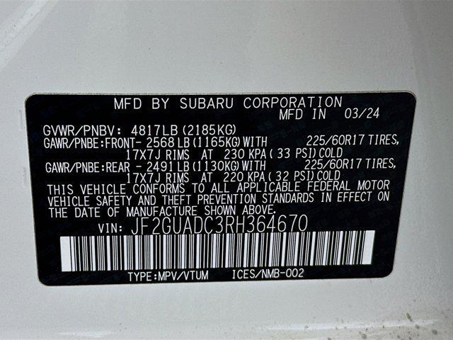 used 2024 Subaru Crosstrek car, priced at $26,797