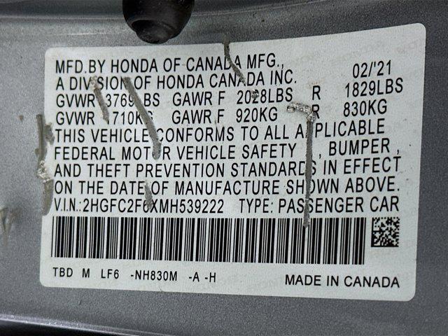 used 2021 Honda Civic car, priced at $18,497