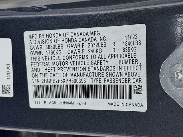 used 2023 Honda Civic car, priced at $25,497