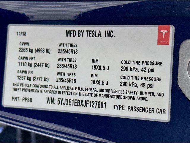 used 2018 Tesla Model 3 car, priced at $22,197