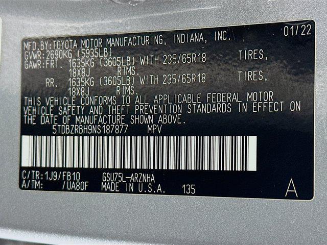 used 2022 Toyota Highlander car, priced at $28,697