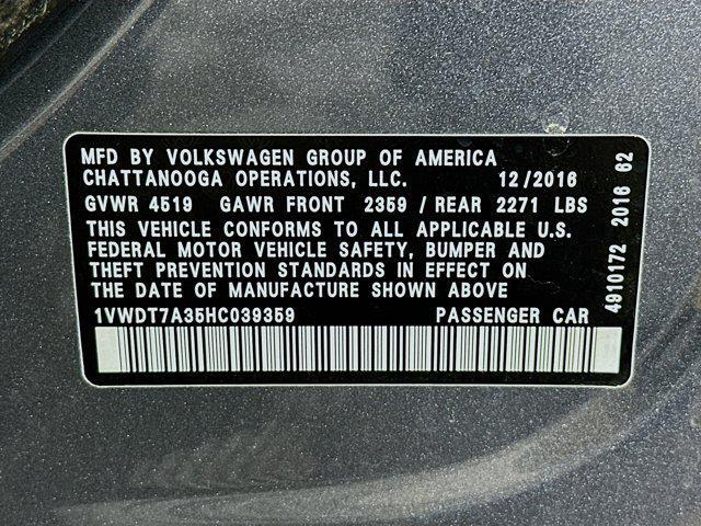 used 2017 Volkswagen Passat car, priced at $9,699