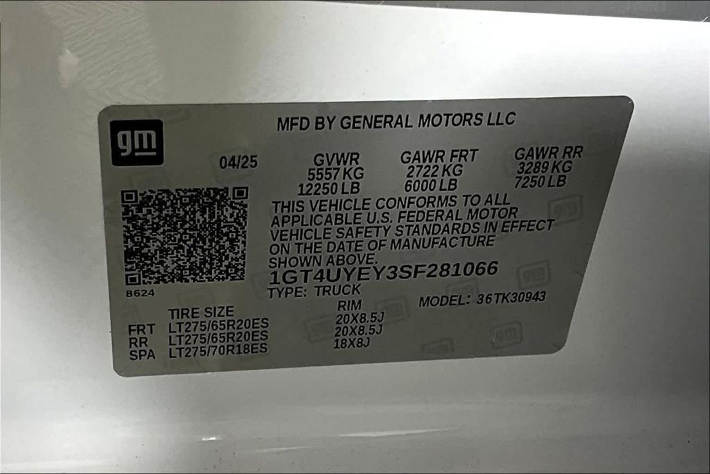 new 2025 GMC Sierra 3500 car, priced at $99,870