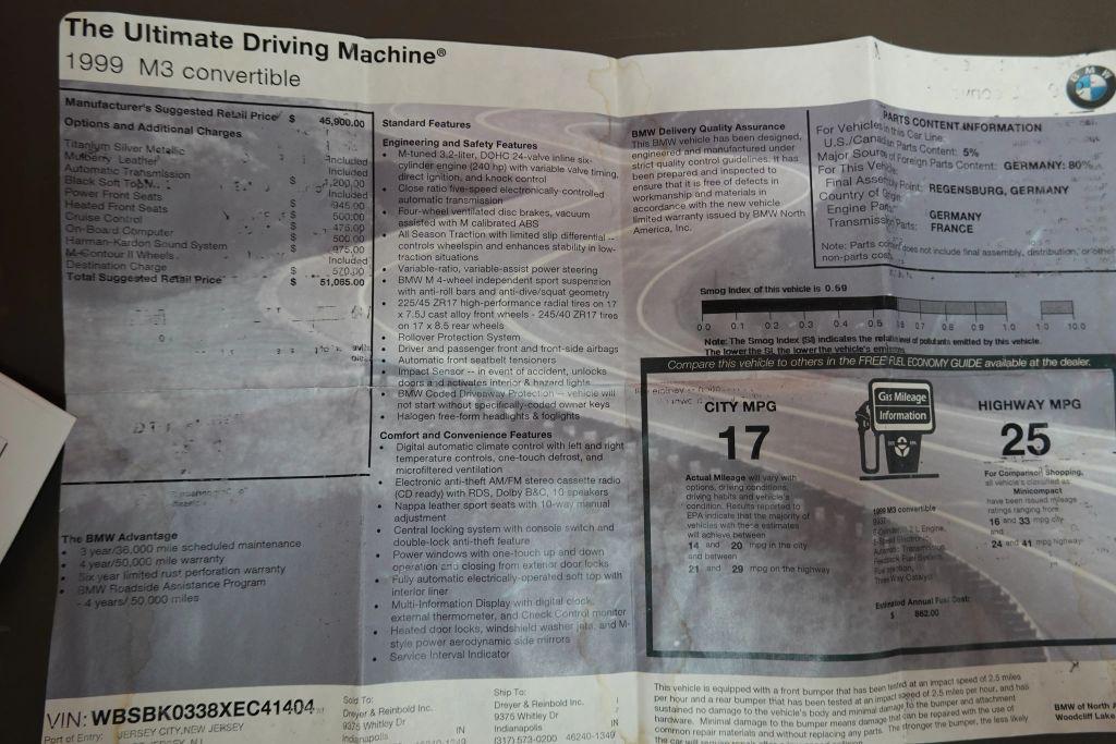 used 1999 BMW M3 car, priced at $21,995