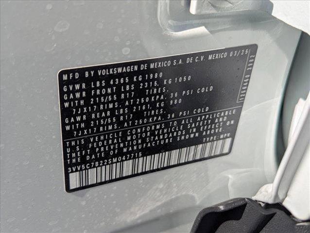 new 2025 Volkswagen Taos car, priced at $24,511