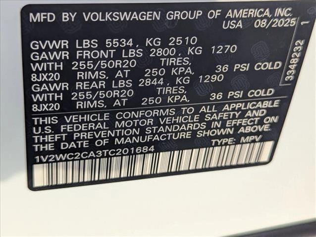 new 2026 Volkswagen Atlas Cross Sport car, priced at $46,101