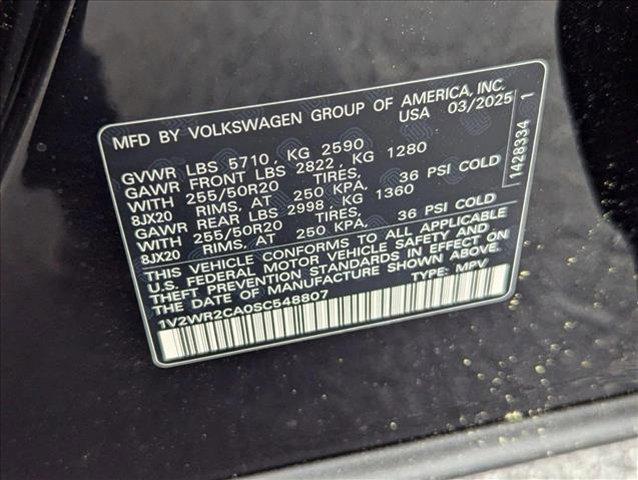 new 2025 Volkswagen Atlas car, priced at $43,661