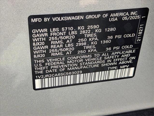 new 2025 Volkswagen Atlas car, priced at $43,461
