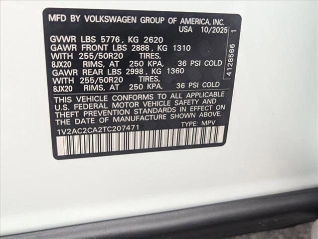 new 2026 Volkswagen Atlas Cross Sport car, priced at $53,688