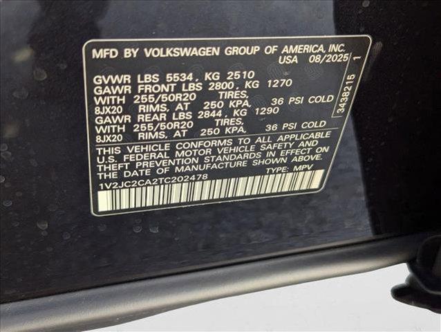 new 2026 Volkswagen Atlas Cross Sport car, priced at $46,251