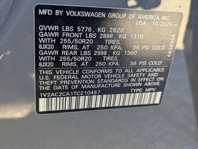 new 2026 Volkswagen Atlas Cross Sport car, priced at $53,688