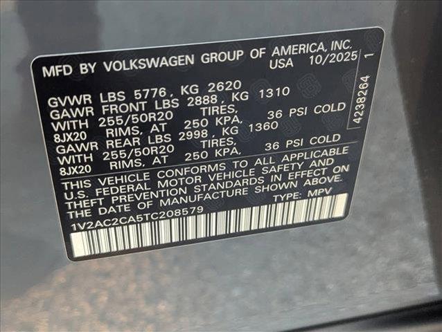 new 2026 Volkswagen Atlas Cross Sport car, priced at $53,577