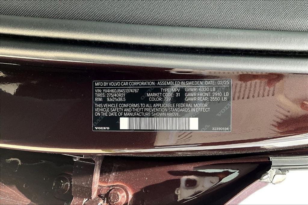 new 2025 Volvo XC90 Plug-In Hybrid car, priced at $80,650