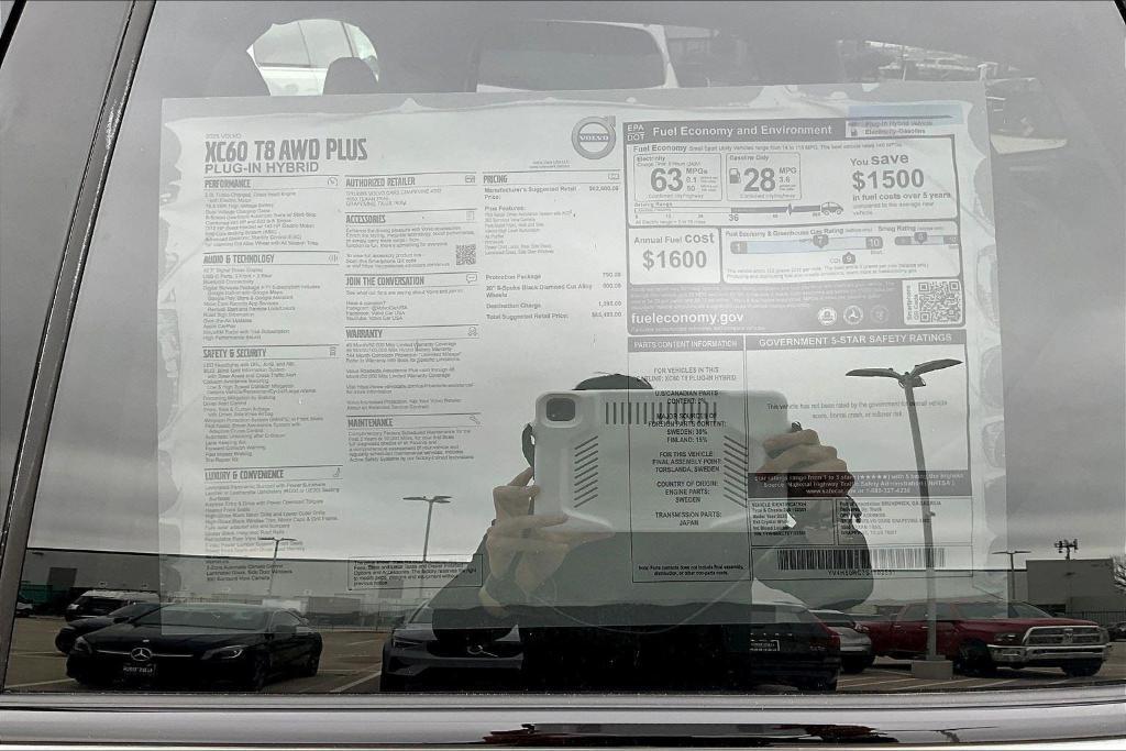 new 2025 Volvo XC60 Plug-In Hybrid car, priced at $48,985