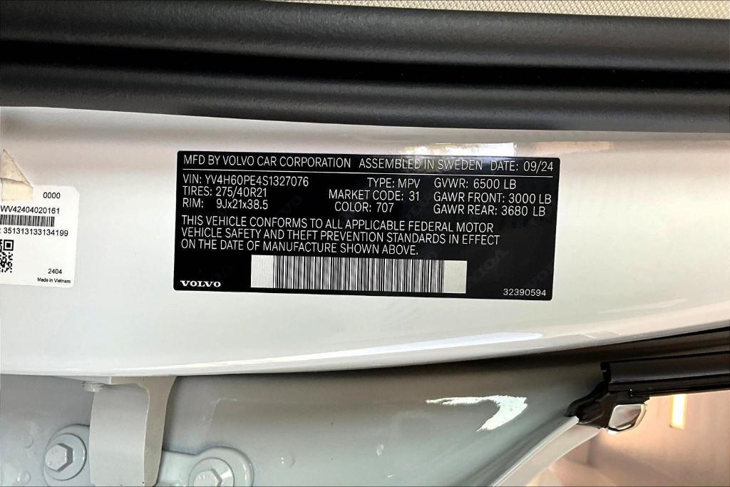 new 2025 Volvo XC90 Plug-In Hybrid car, priced at $73,800