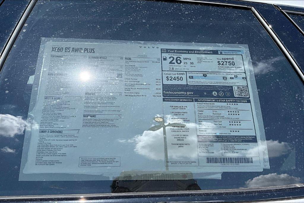 new 2025 Volvo XC60 car, priced at $55,765