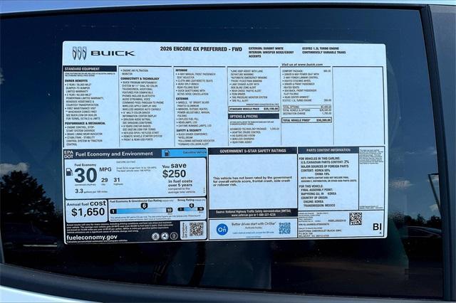 new 2026 Buick Encore GX car, priced at $29,380