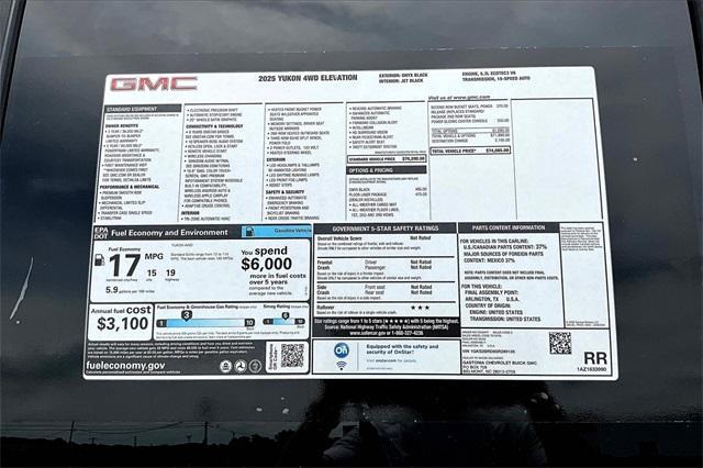 new 2025 GMC Yukon car, priced at $74,085