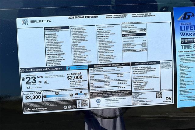 new 2025 Buick Enclave car, priced at $42,240