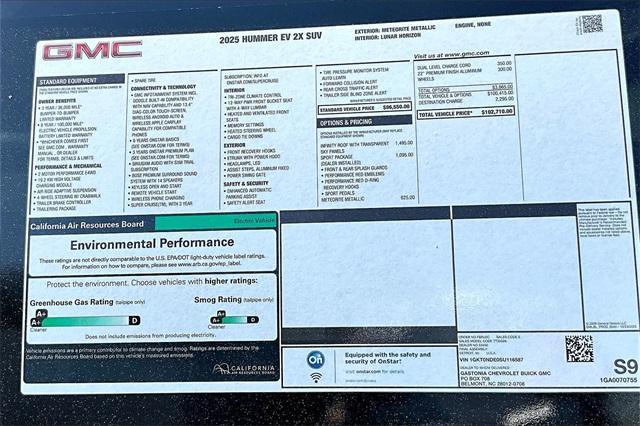 new 2025 GMC HUMMER EV SUV car, priced at $94,710