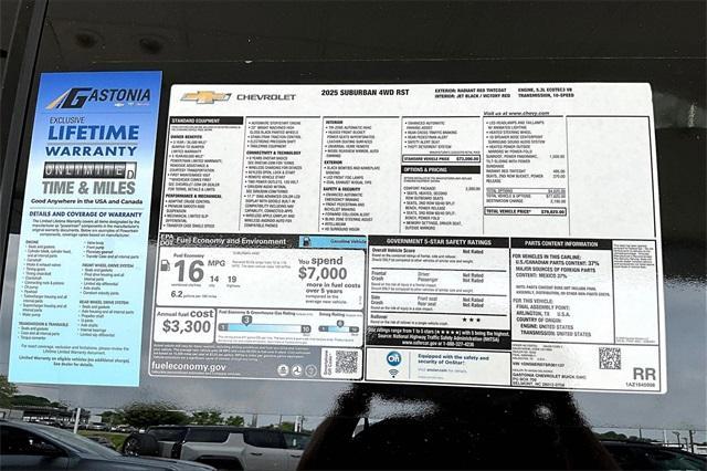 new 2025 Chevrolet Suburban car, priced at $77,820