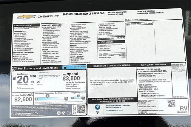 new 2025 Chevrolet Colorado car, priced at $36,794