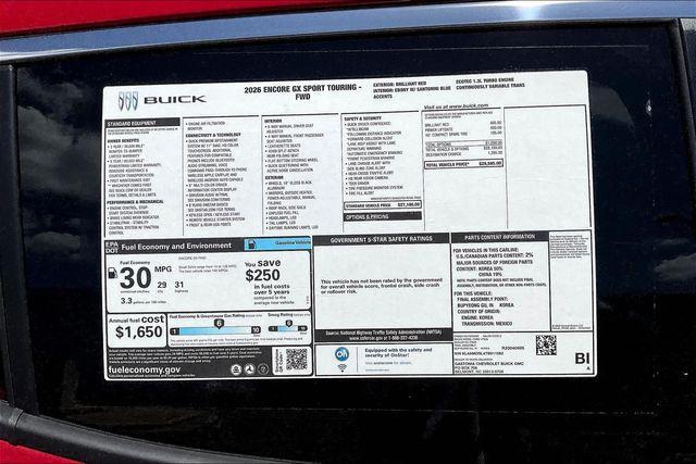 new 2026 Buick Encore GX car, priced at $25,585