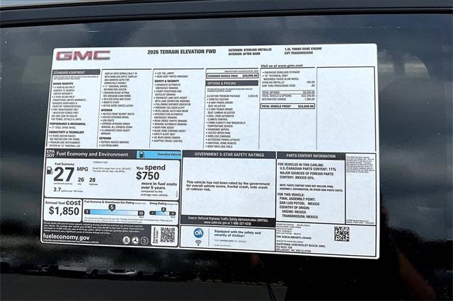 new 2026 GMC Terrain car, priced at $34,640