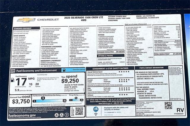 new 2025 Chevrolet Silverado 1500 car, priced at $69,600
