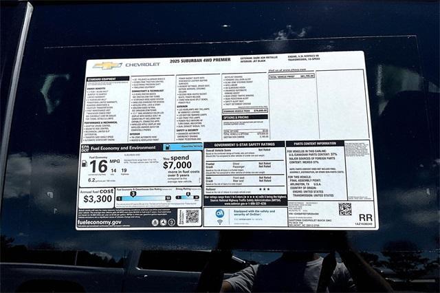 new 2025 Chevrolet Suburban car, priced at $79,795