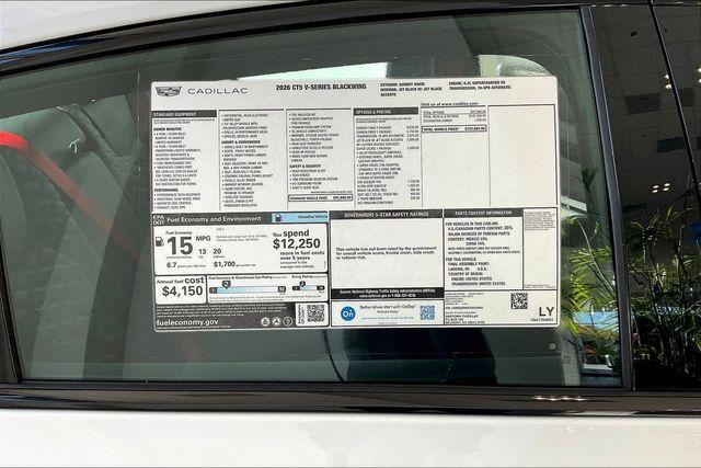 new 2026 Cadillac CT5-V car, priced at $127,084