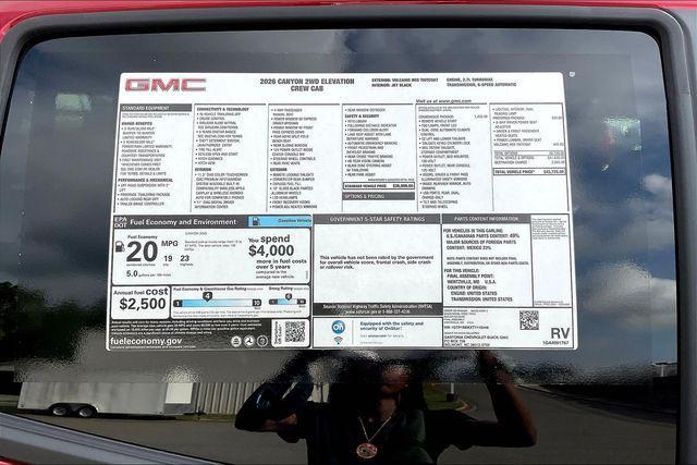 new 2026 GMC Canyon car, priced at $41,725