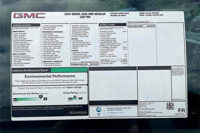 new 2025 GMC Sierra 2500 car, priced at $49,085