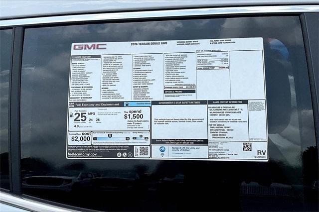 new 2026 GMC Terrain car, priced at $43,990