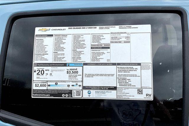 new 2025 Chevrolet Colorado car, priced at $33,960