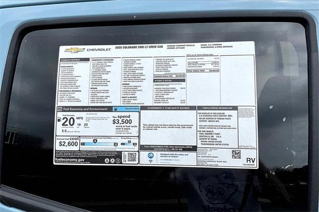new 2025 Chevrolet Colorado car, priced at $37,460