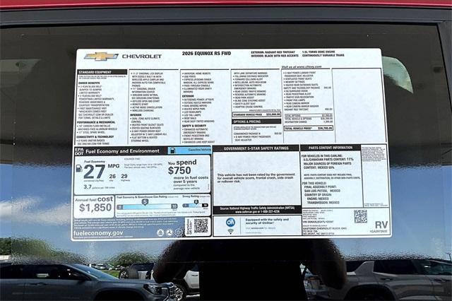 new 2026 Chevrolet Equinox car, priced at $36,785
