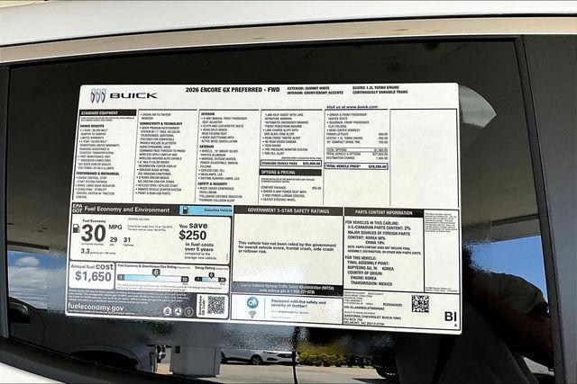 new 2026 Buick Encore GX car, priced at $25,280