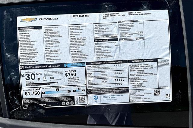 new 2025 Chevrolet Trax car, priced at $23,285