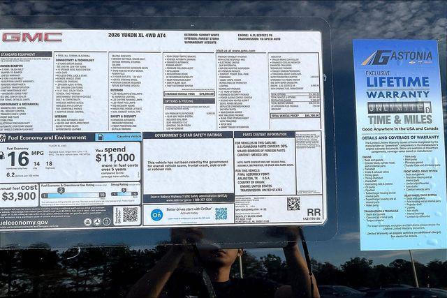 new 2026 GMC Yukon XL car, priced at $91,790