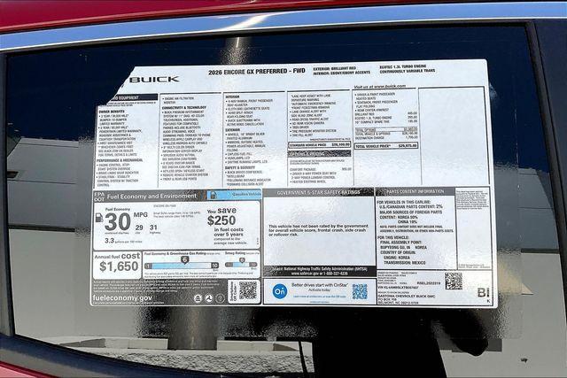 new 2026 Buick Encore GX car, priced at $27,975