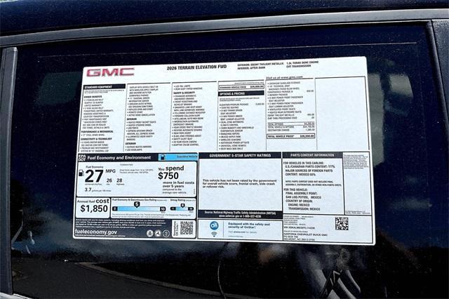 new 2026 GMC Terrain car, priced at $35,590
