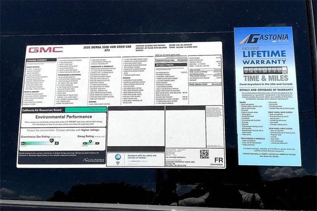 new 2025 GMC Sierra 3500 car, priced at $76,510