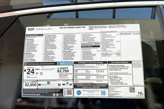 new 2025 Cadillac XT5 car, priced at $51,990