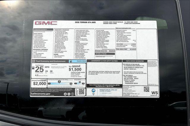 new 2026 GMC Terrain car, priced at $40,440