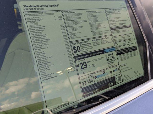 new 2026 BMW X3 car, priced at $54,325
