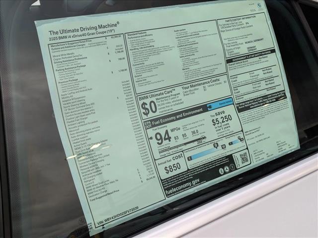 new 2025 BMW i4 Gran Coupe car, priced at $69,245